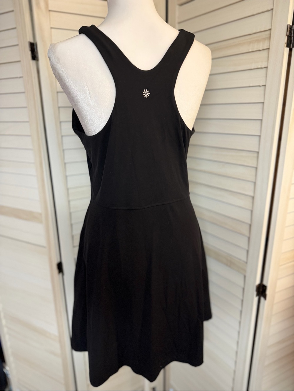 Athleta Black Sleeveless A-Line Mini Dress SZ L